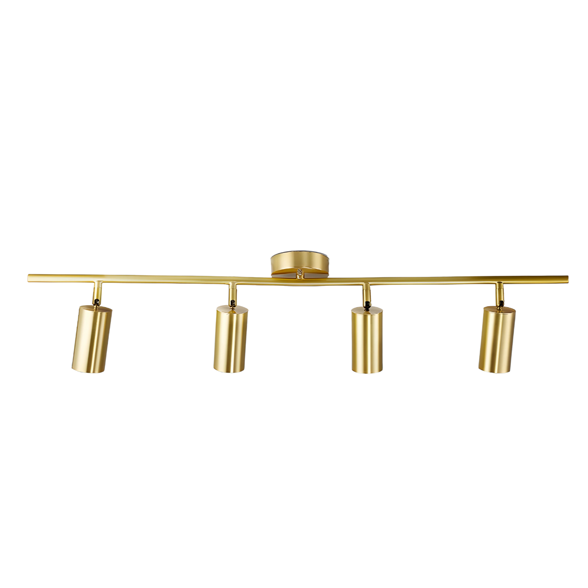 Luminária Plafon Spots Direcionáveis Dourado Metal MR16 GU10 Pline
