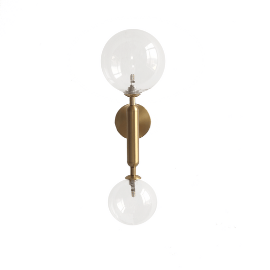 ORNE — decor studio - Luminária Arandela Moderna Minimalista Globos de Vidro Dourado Dalila - undefined