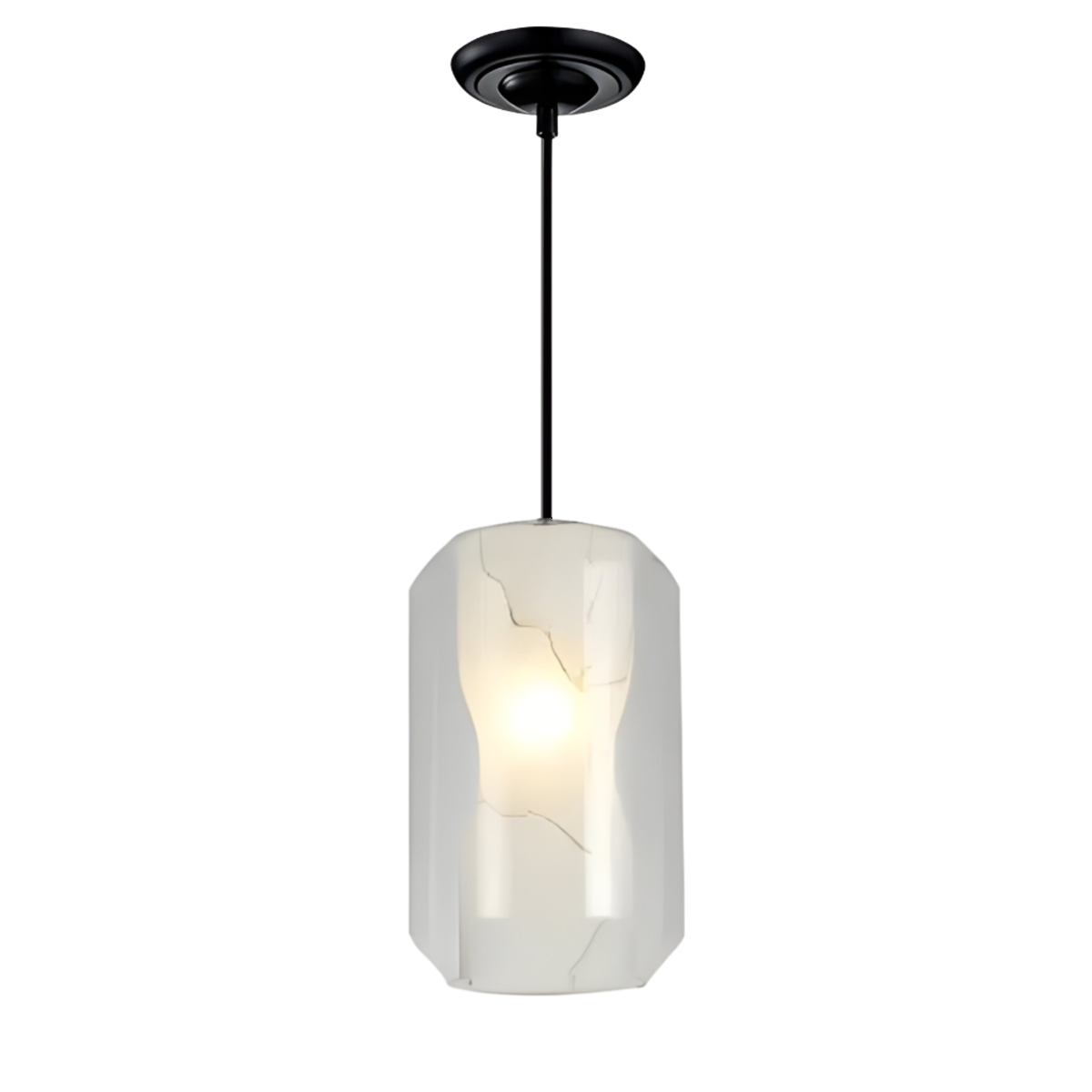 Luminária Pendente Moderna Minimalista Vidro Mármore Dosun