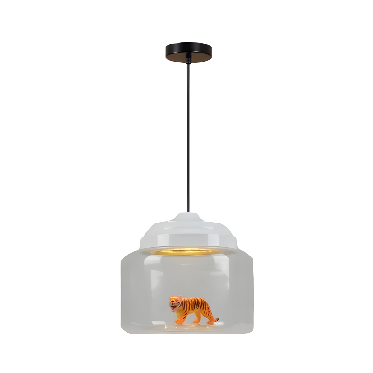 Luminária Pendente Moderna Minimalista Infantil Vidro Safari