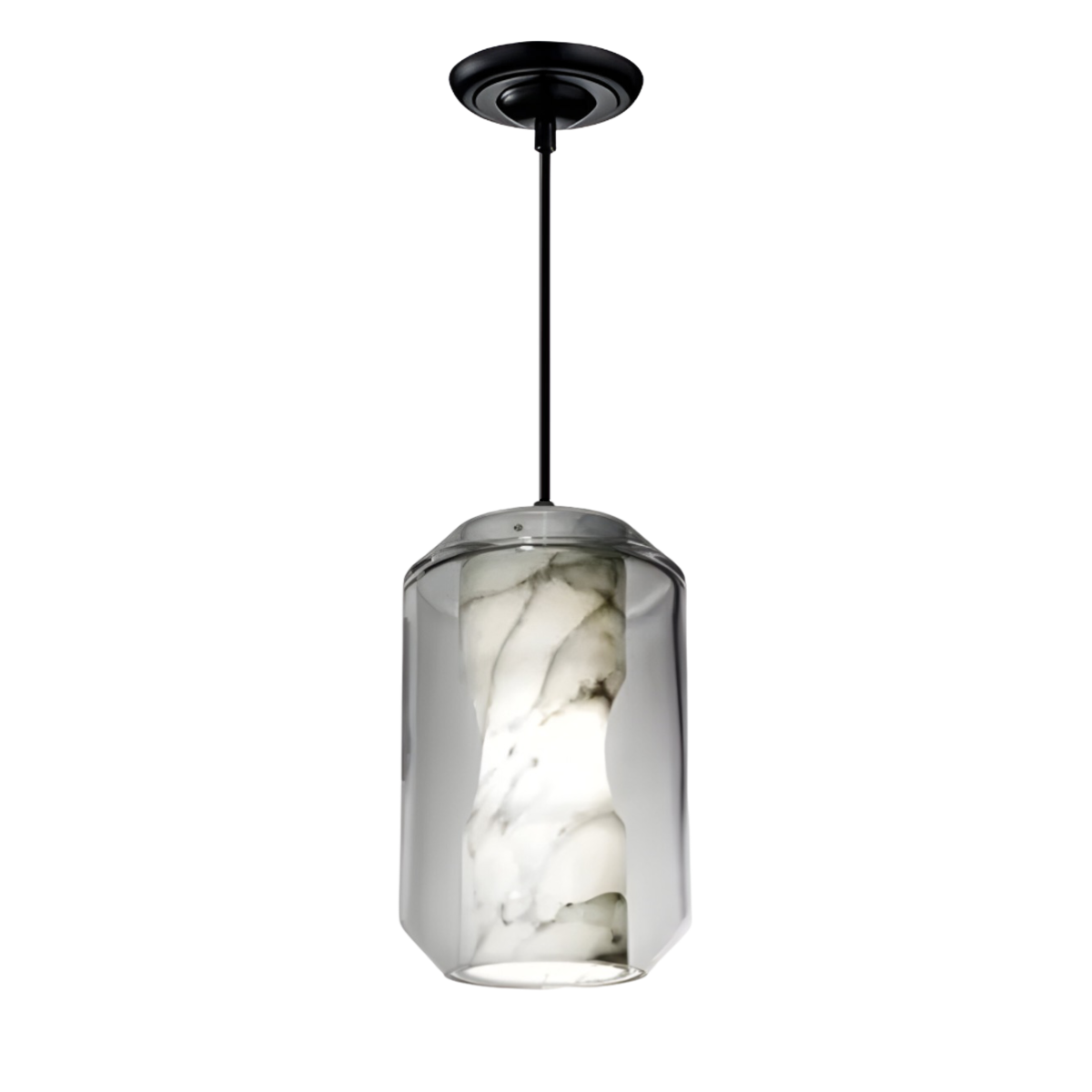 Luminária Pendente Moderna Minimalista Vidro Mármore Dosun
