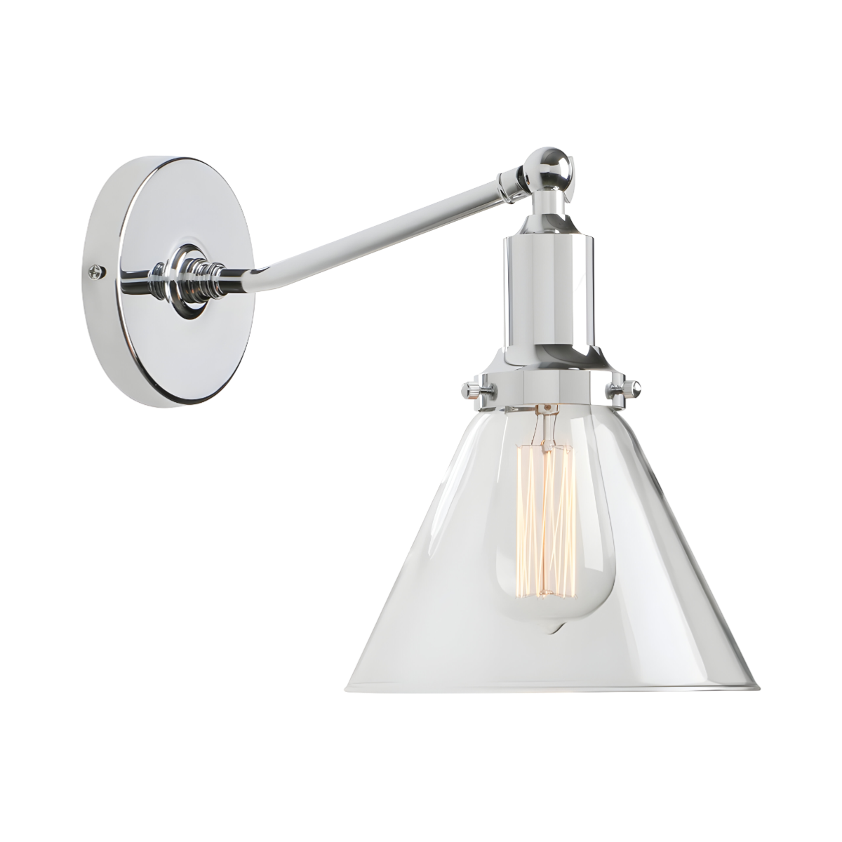 Luminária Arandela Minimalista Metal Vidro Kali