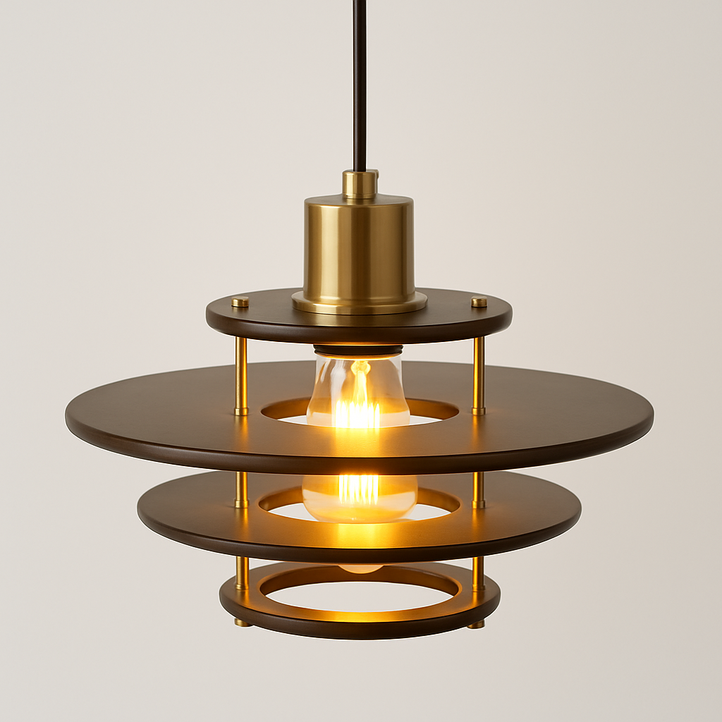 Luminária Pendente Moderna Minimalista Madeira Scateri