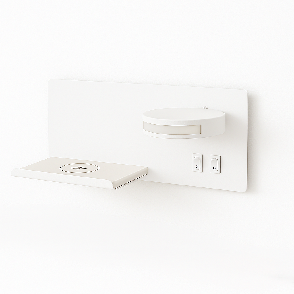 Luminária Arandela Moderna Minimalista USB Carregador Indução Metal LED Tumy