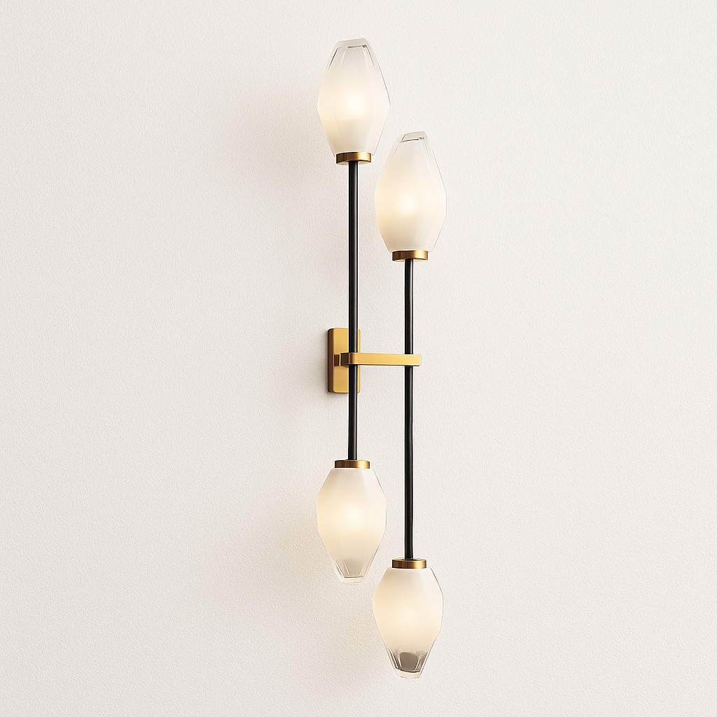 Luminária Arandela Moderna Minimalista Metal Vidro Jime