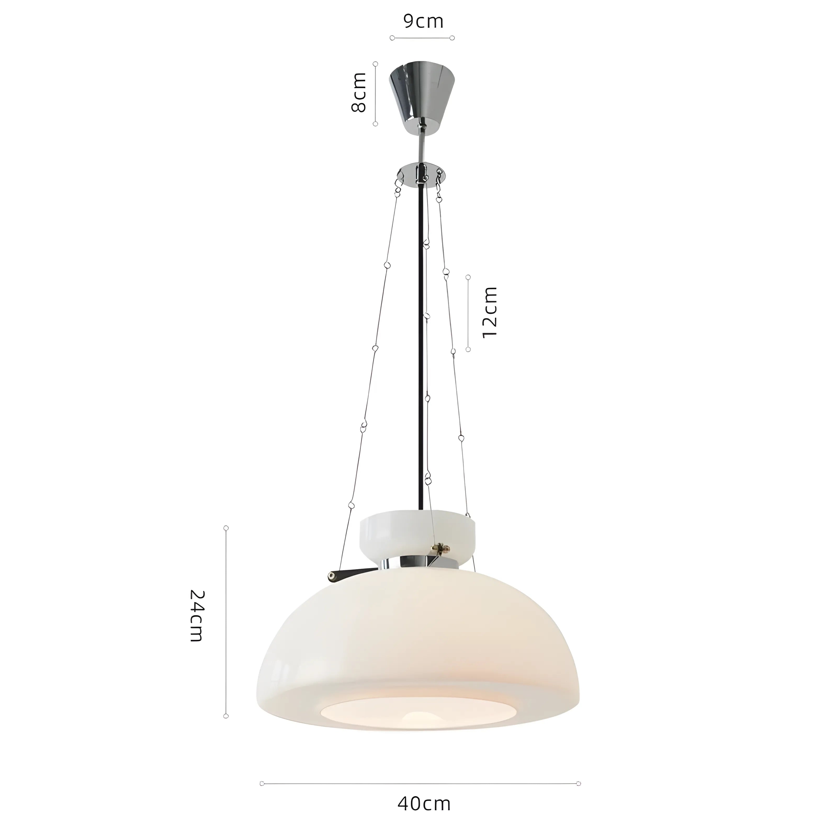 Luminária Pendente Moderna Minimalista Metal Vidro Novi