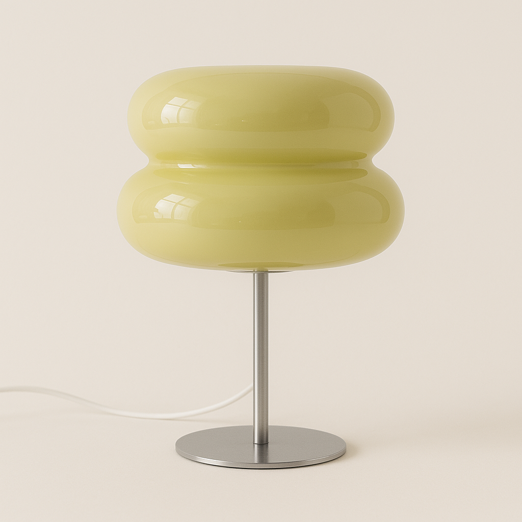 Luminária de Mesa Moderna Minimalista Metal Vidro Bauhaus