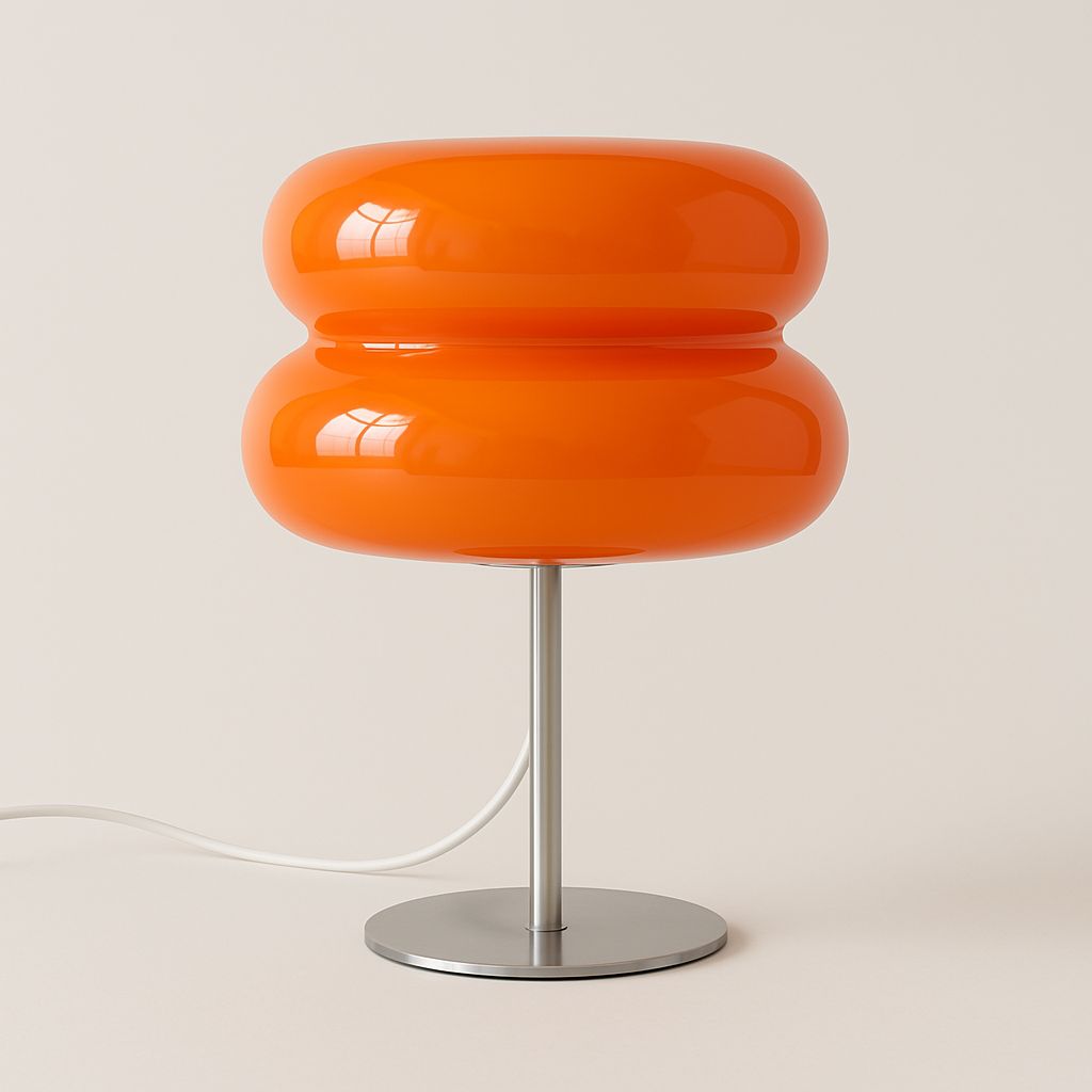 Luminária de Mesa Moderna Minimalista Metal Vidro Bauhaus