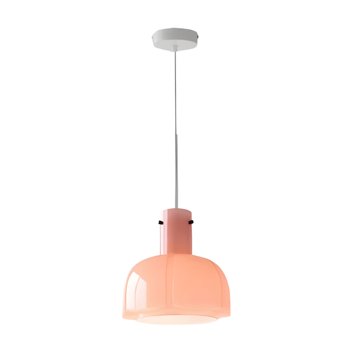 Luminária Pendente Moderna Minimalista Vidro Luma - Rosa