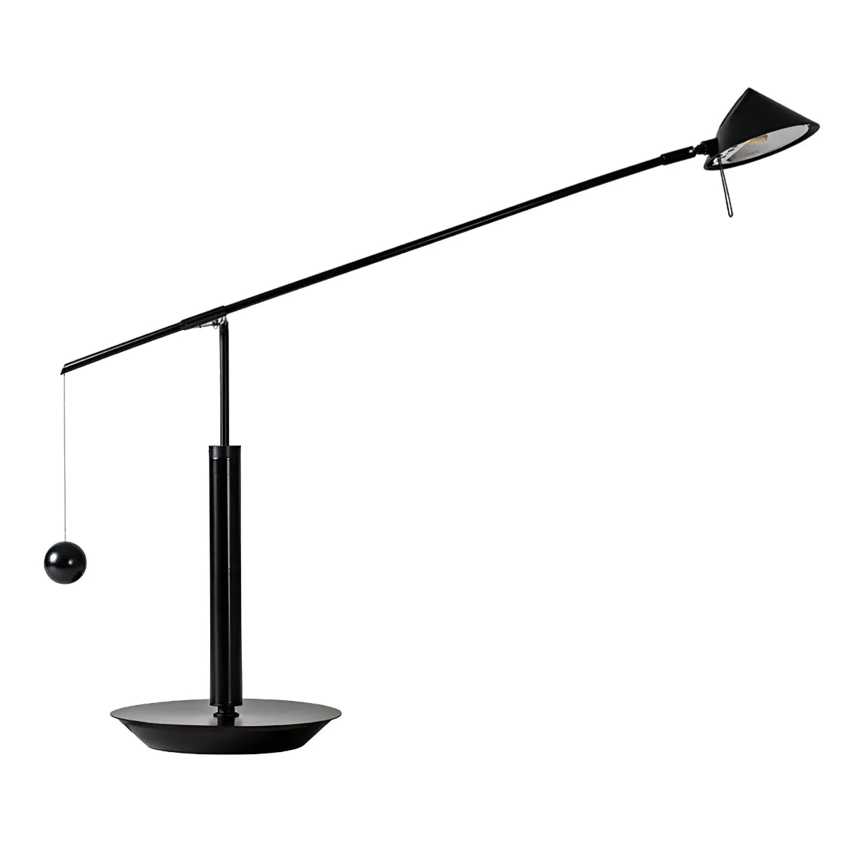 Luminária de Mesa Abajur Moderna Minimalista LED Metal Preto Flux