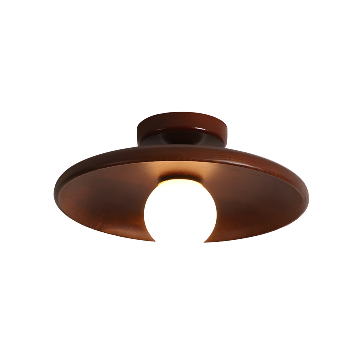 Luminária Plafon Moderna Minimalista Madeira Beam