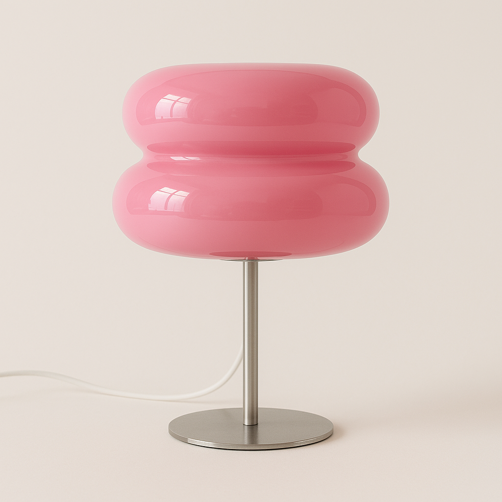 Luminária de Mesa Moderna Minimalista Metal Vidro Bauhaus
