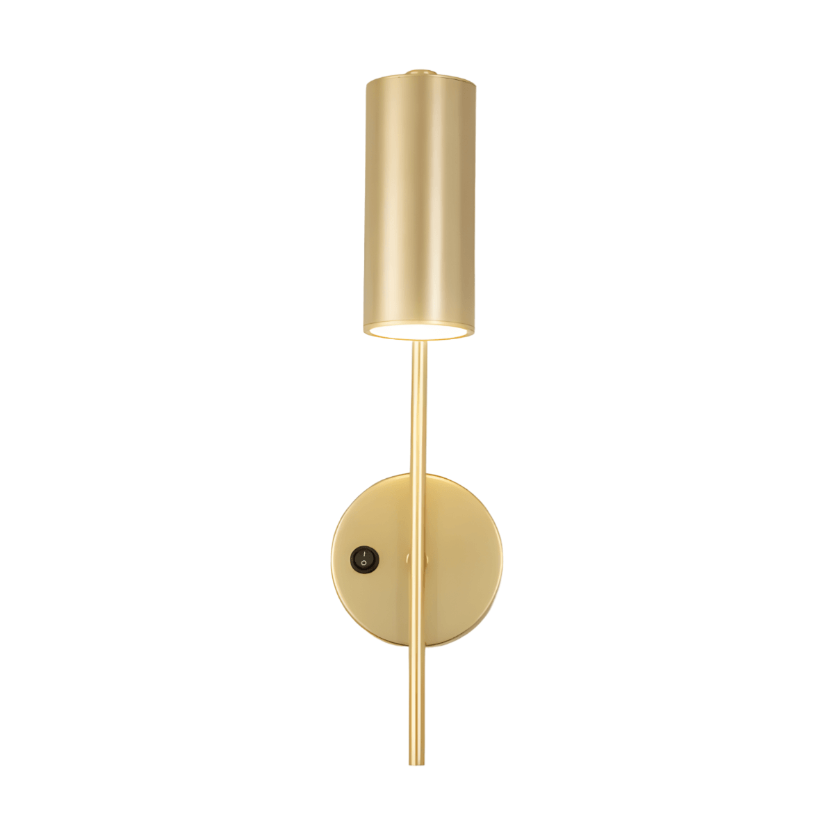 Luminária Arandela Moderna Minimalista Articulada Metal LED Pole - Dourado / Com botão / Branco Quente (3000K)