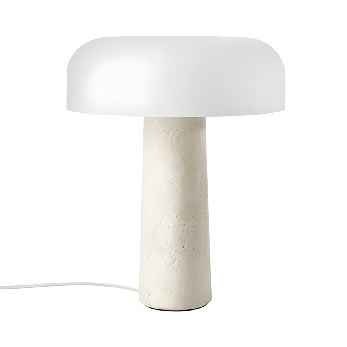 Luminária de Mesa Abajur Moderna Minimalista LED Mármore Vidro Mushroom