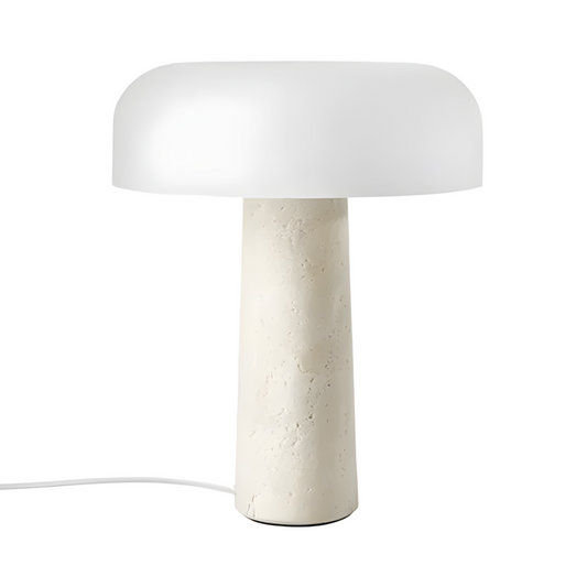 Luminária de Mesa Abajur Moderna Minimalista LED Mármore Vidro Mushroom