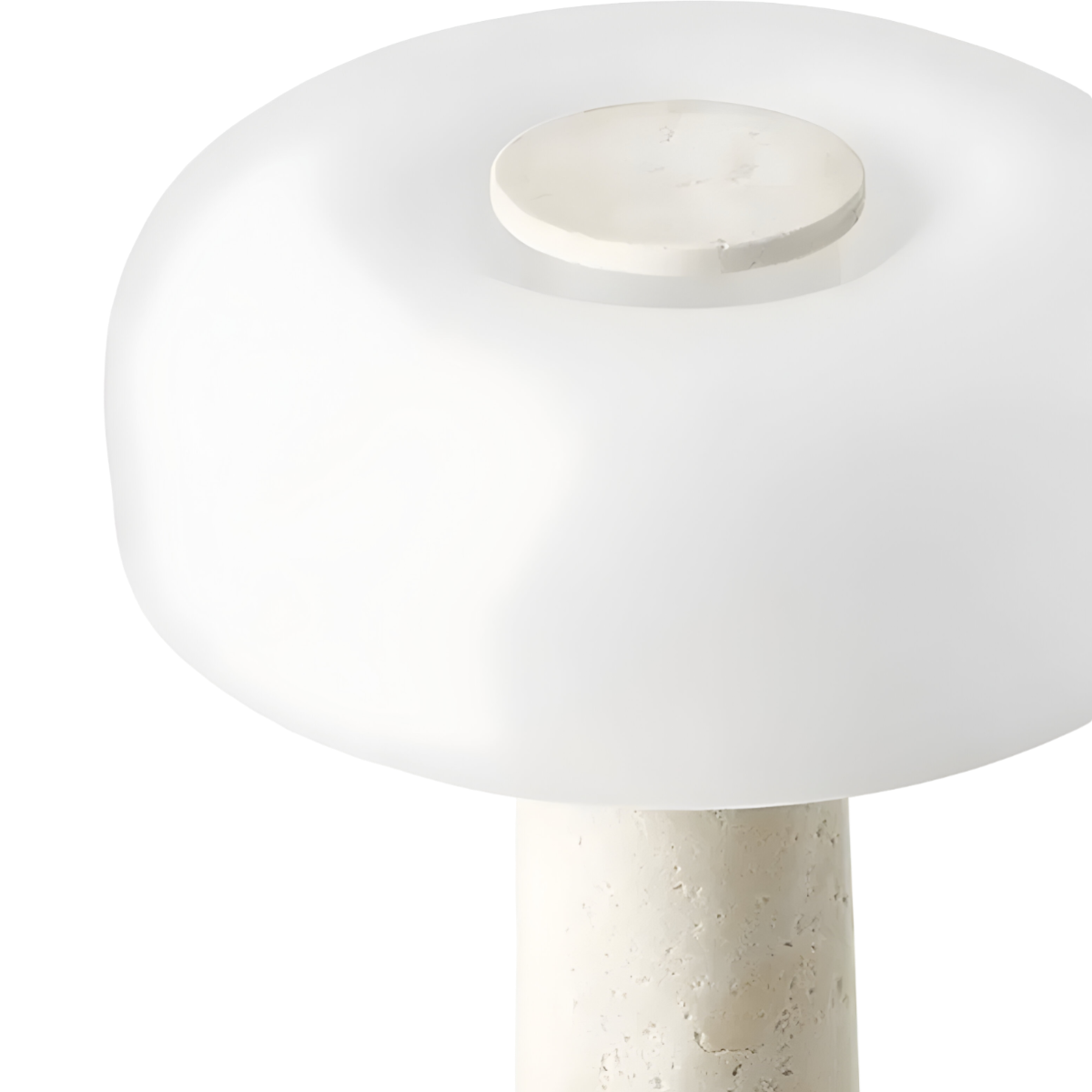 Luminária de Mesa Abajur Moderna Minimalista LED Mármore Vidro Mushroom