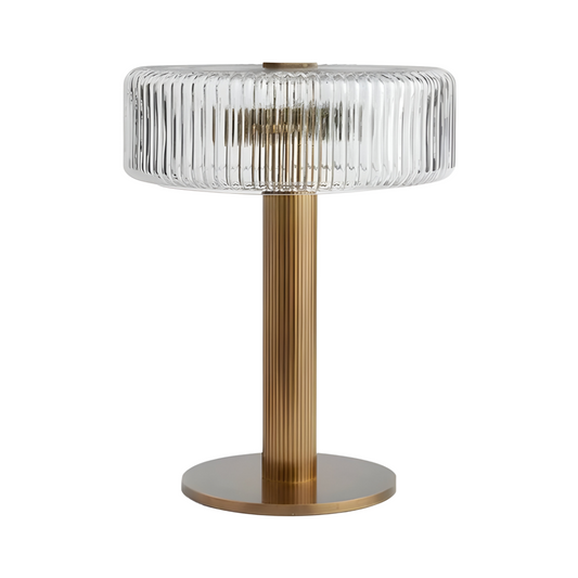 Luminária De Mesa Abajur Moderna Minimalista Vidro Metal Kayo