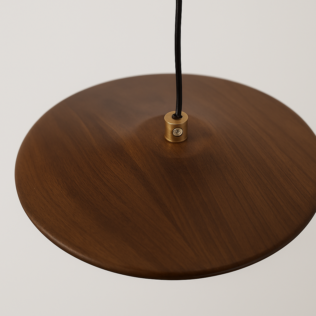Luminária Pendente Moderna Minimalista Madeira Darla