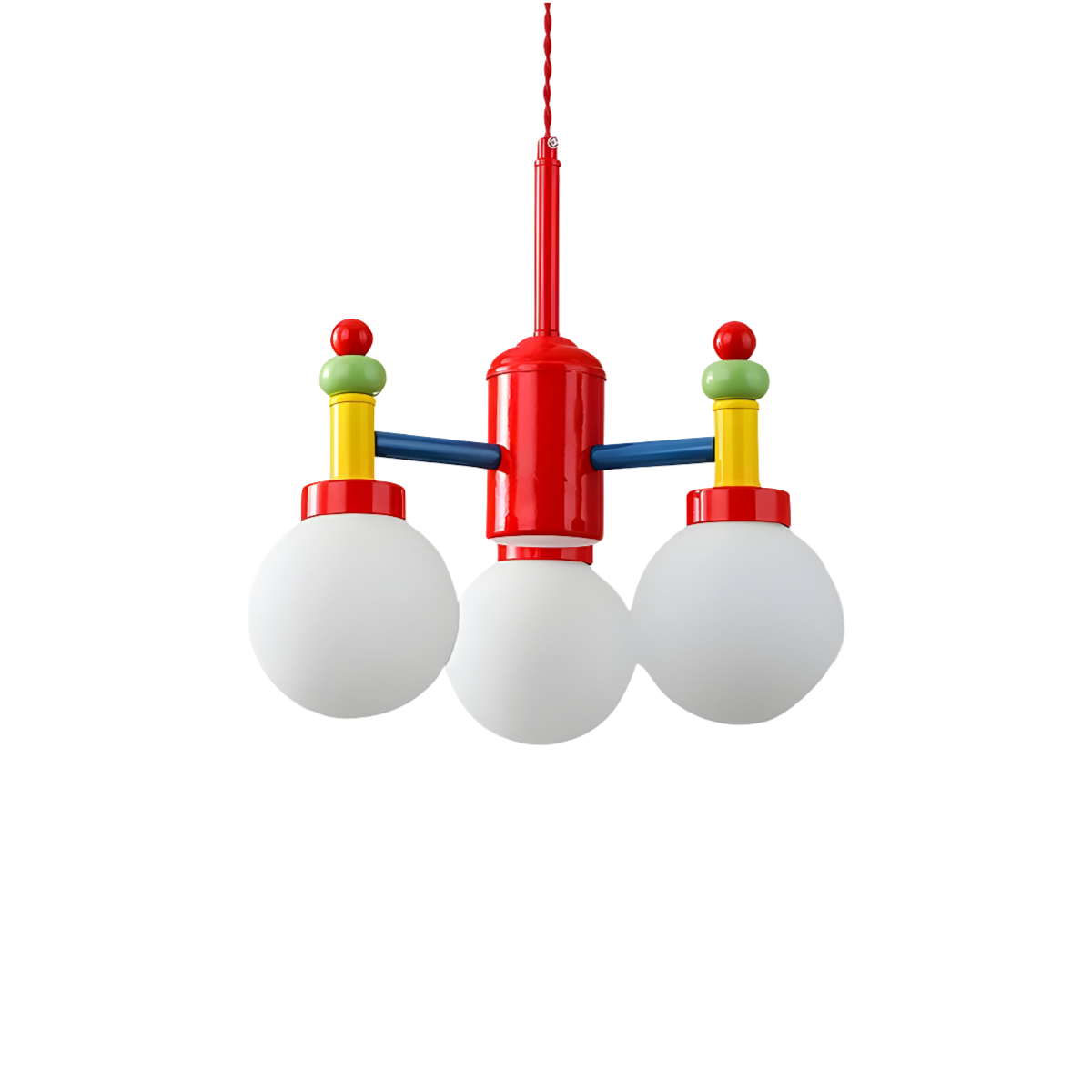  Luminária Pendente Moderna Minimalista Infantil Metal Vidro Ziago