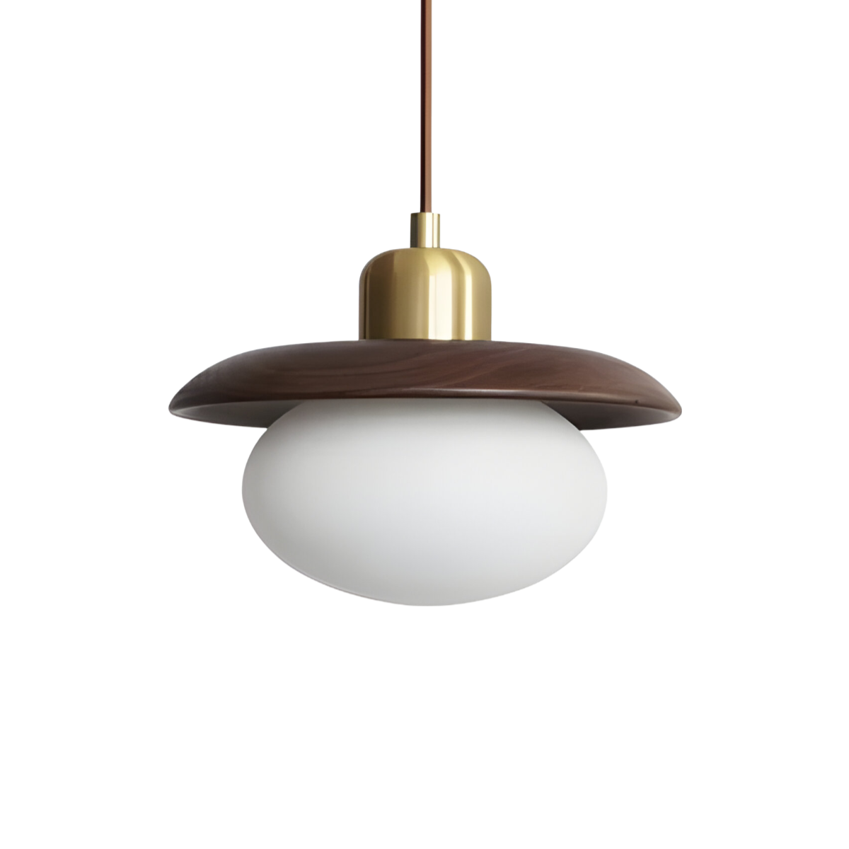 Luminária Pendente Moderna Minimalista Madeira Fendi Light