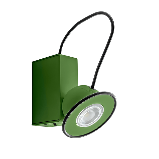 Luminária Arandela Moderna Minimalista Articulada Metal Vivid - Verde / Branco Quente (3000K)