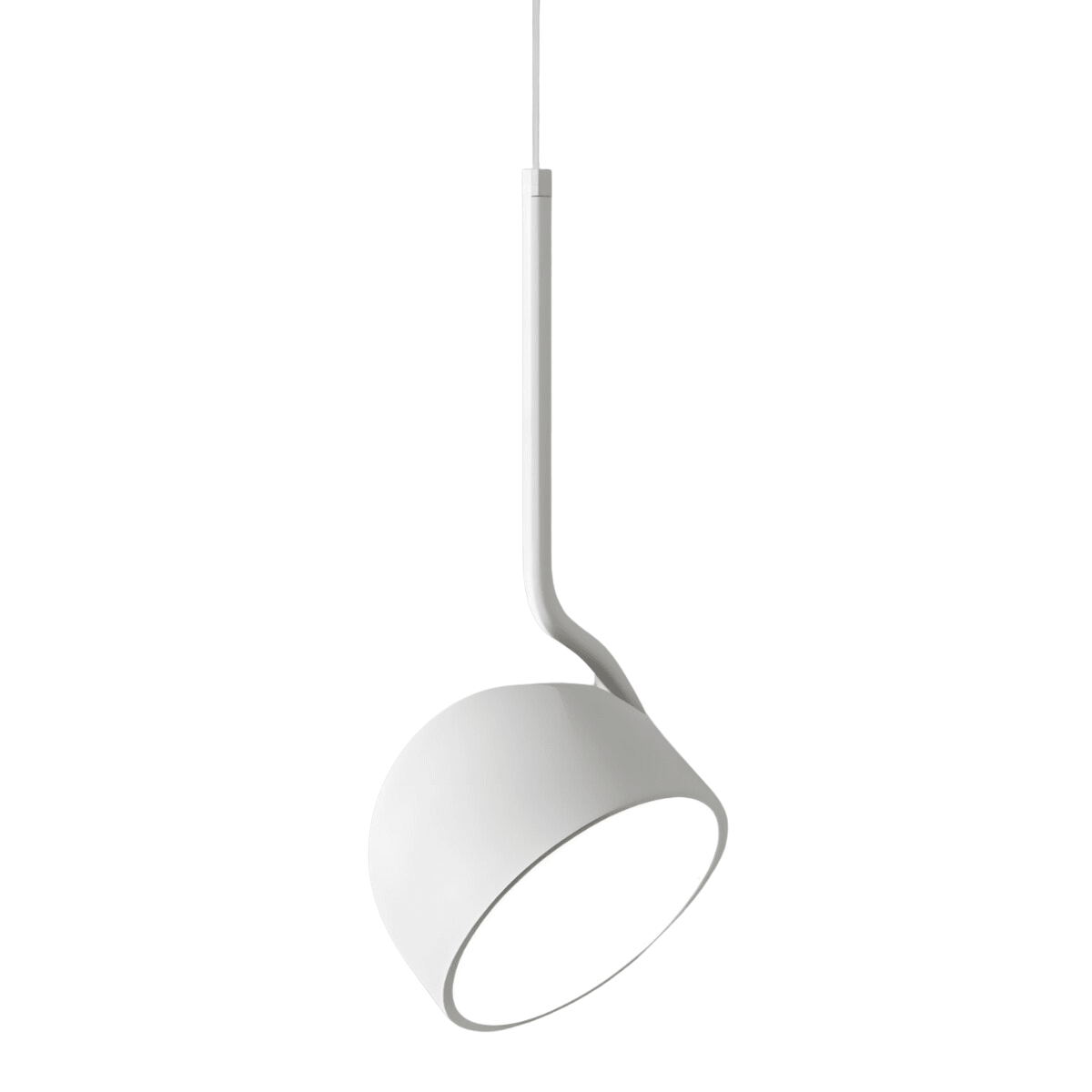 Luminária Pendente Moderna Minimalista Metal LED Delft - Branco / Branco Quente (3000K)