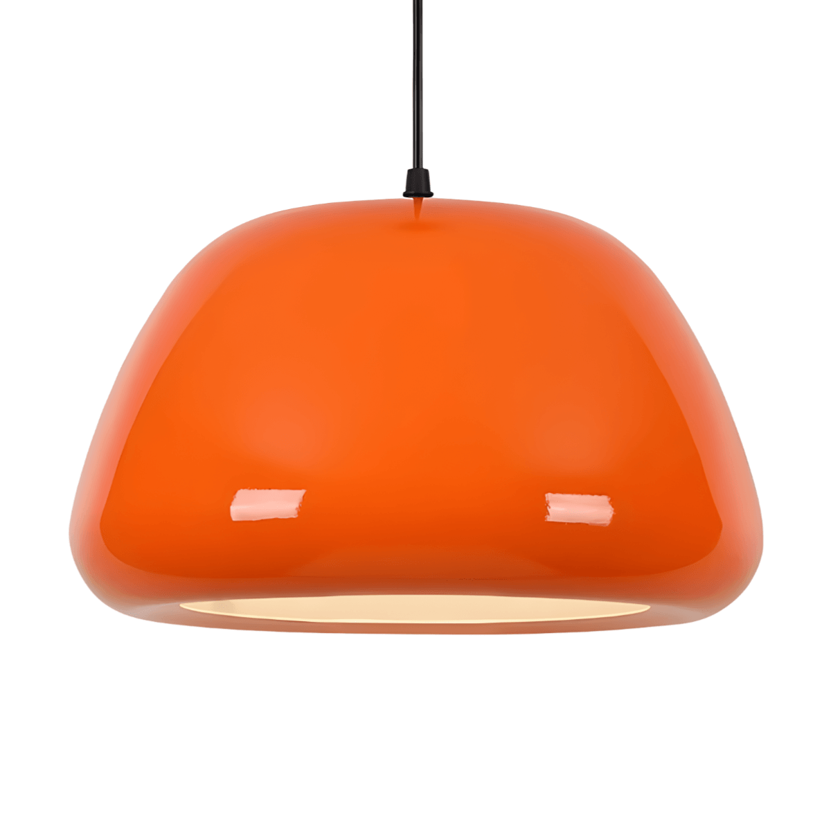 Luminária Pendente Moderna Minimalista Clove - Laranja / Ø32cm