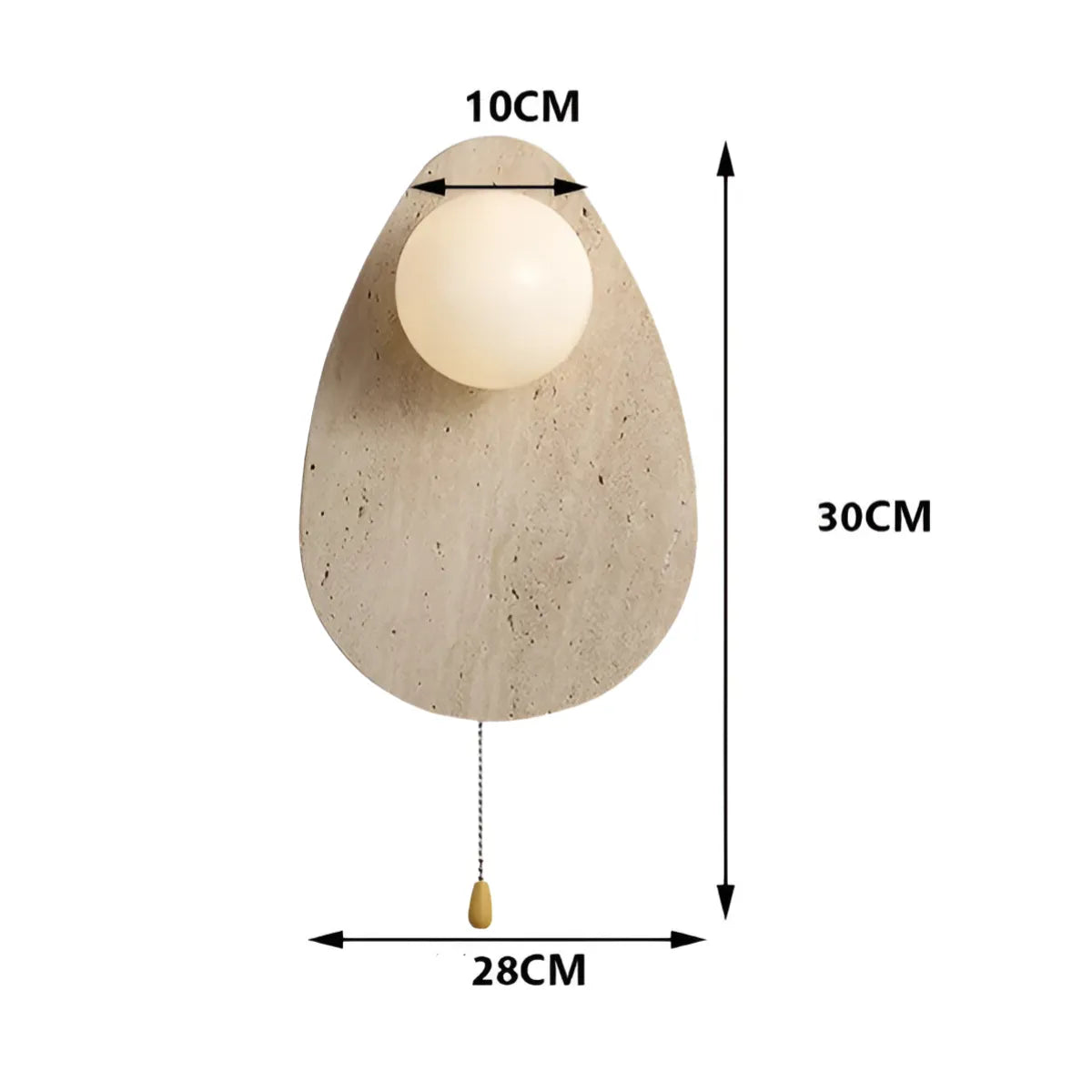 Luminária Arandela Moderna Minimalista Vidro Mármore Travertino Qari