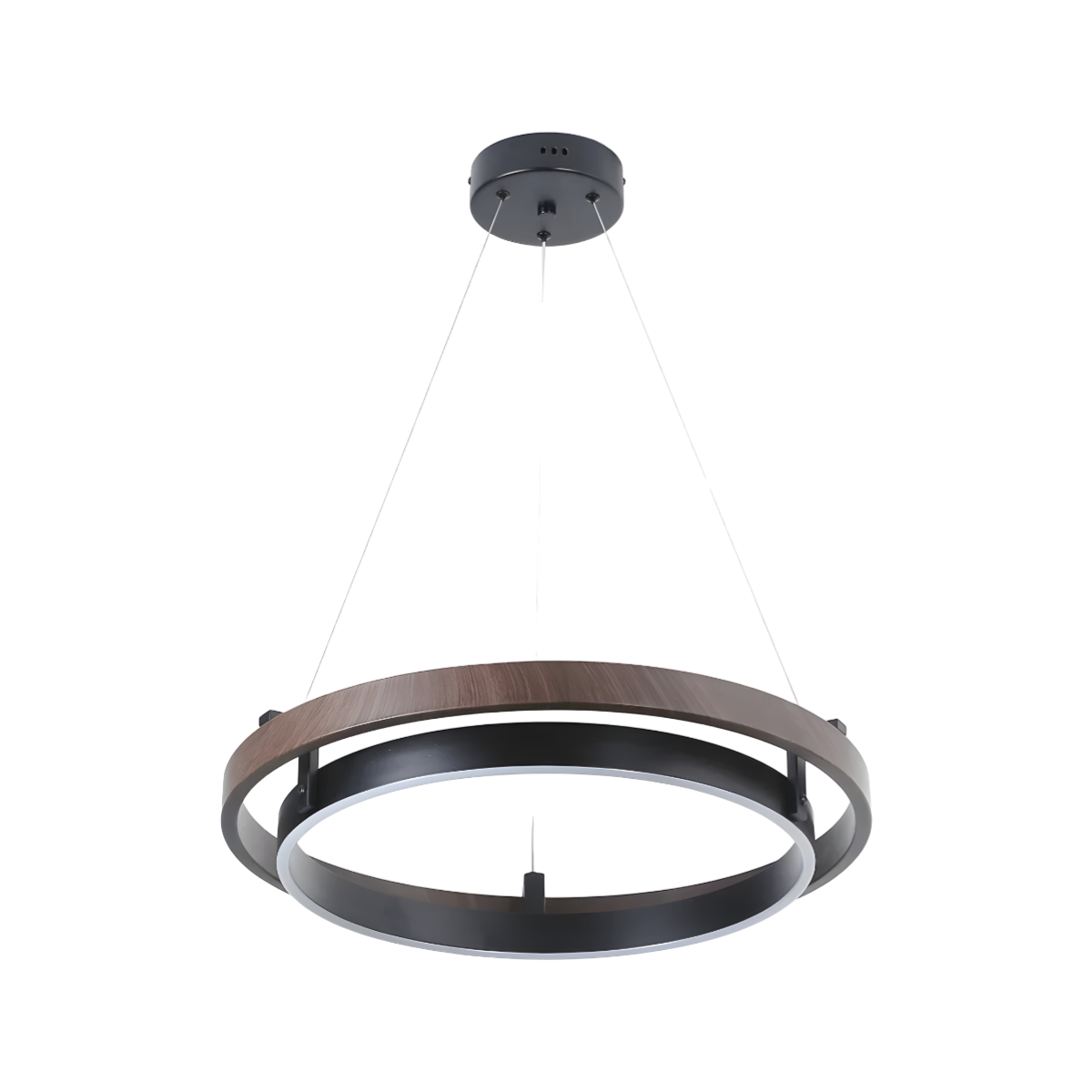 Luminária Pendente Moderna Minimalista LED Madeira Bahama