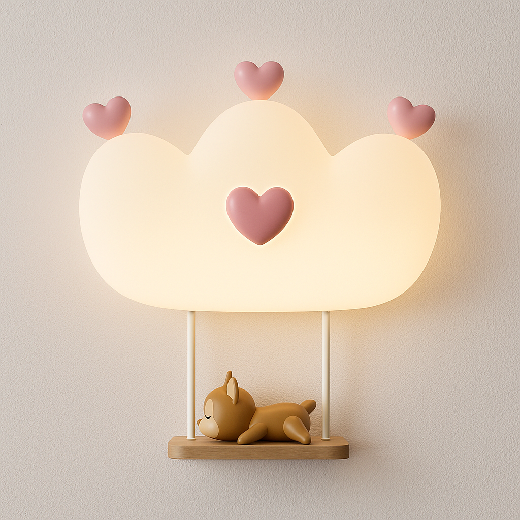 Luminária Arandela Moderna Infantil LED Acrílico Dream Cloud