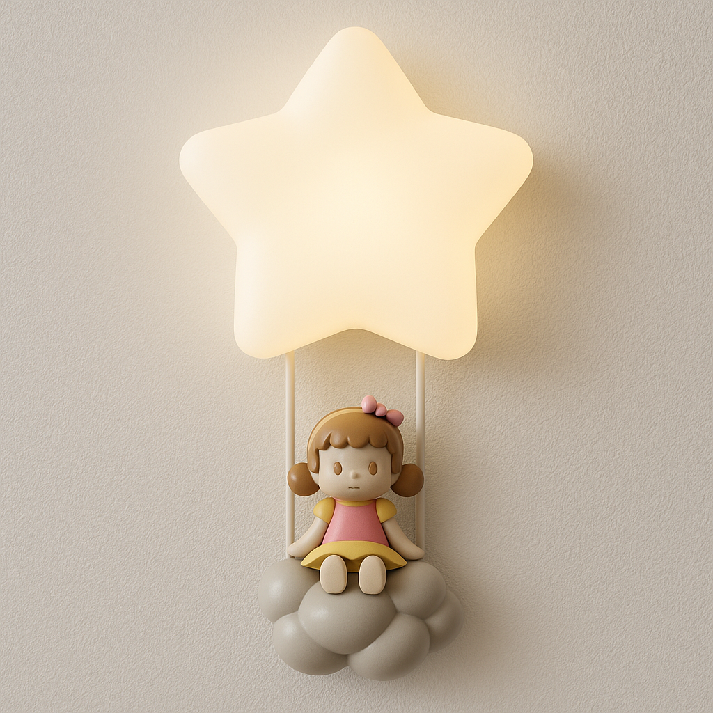 Luminária Arandela Moderna Infantil LED Acrílico Dream Cloud