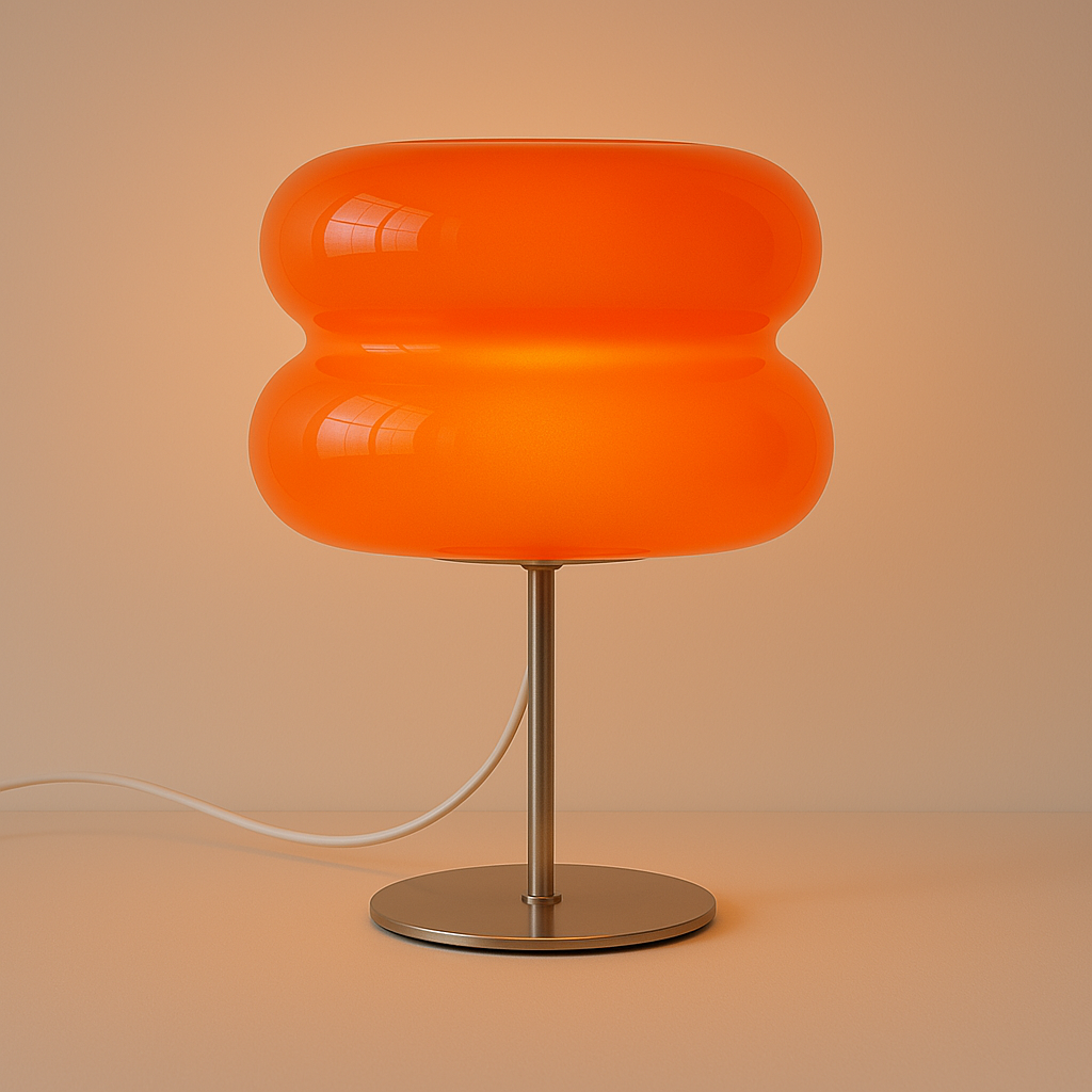 Luminária de Mesa Moderna Minimalista Metal Vidro Bauhaus