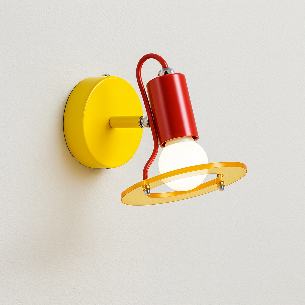 Luminária Arandela Moderna Minimalista Infantil Articulada Metal Acrílico Luhan