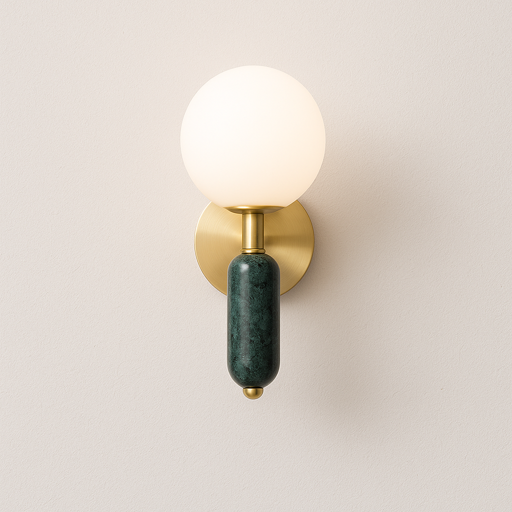 Luminária Arandela Moderna Minimalista Metal Mármore Sumy