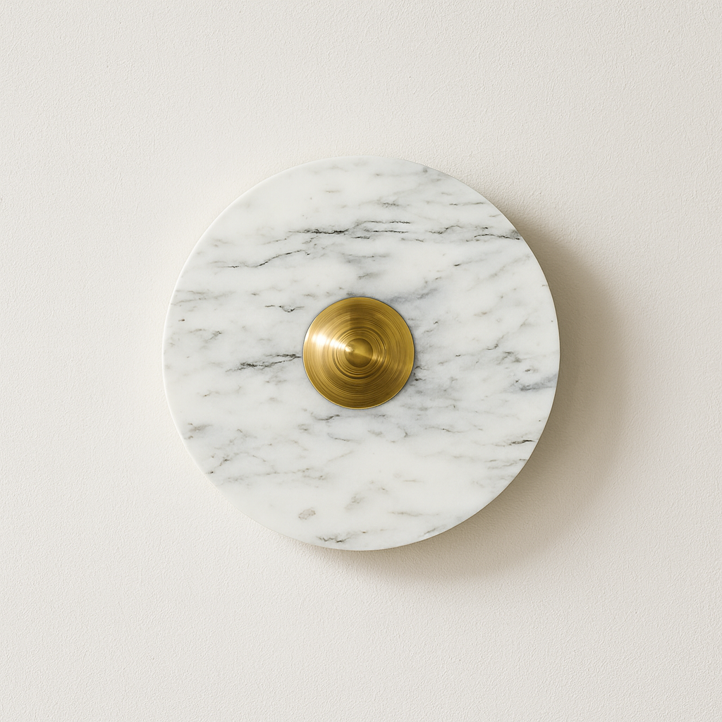 Luminária Arandela Moderna Minimalista LED Mármore Metal Rivne