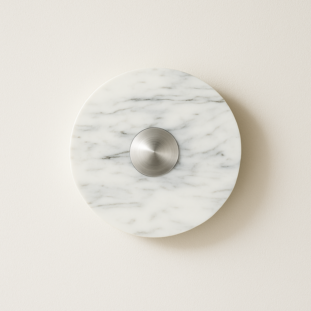 Luminária Arandela Moderna Minimalista LED Mármore Metal Rivne