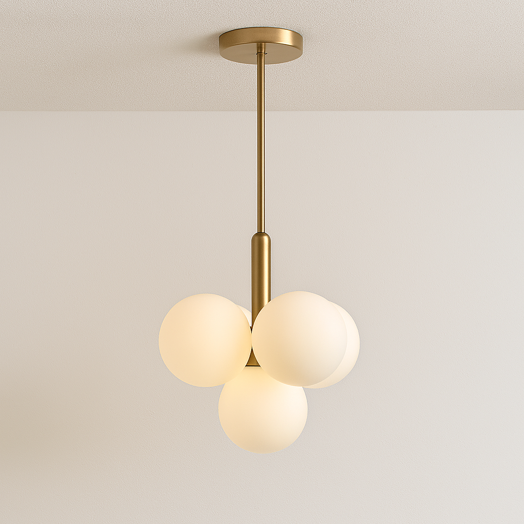 Luminária Pendente Moderno Minimalista Cúpula Vidro Wolk