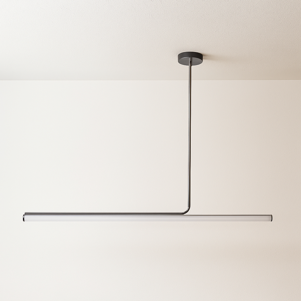 Luminária Pendente Moderna Minimalista Linear Metal LED Belga