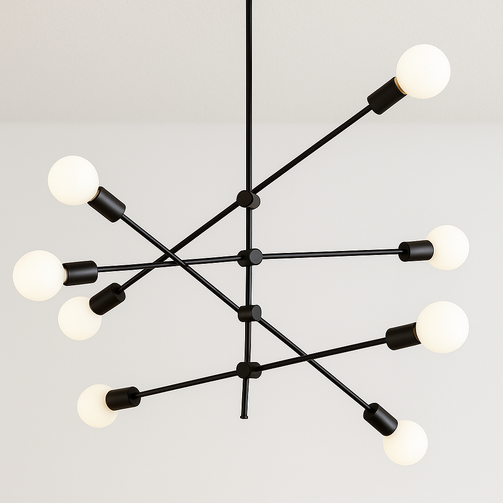 Luminária Pendente Moderno Minimalista Metal Sputnik Pole