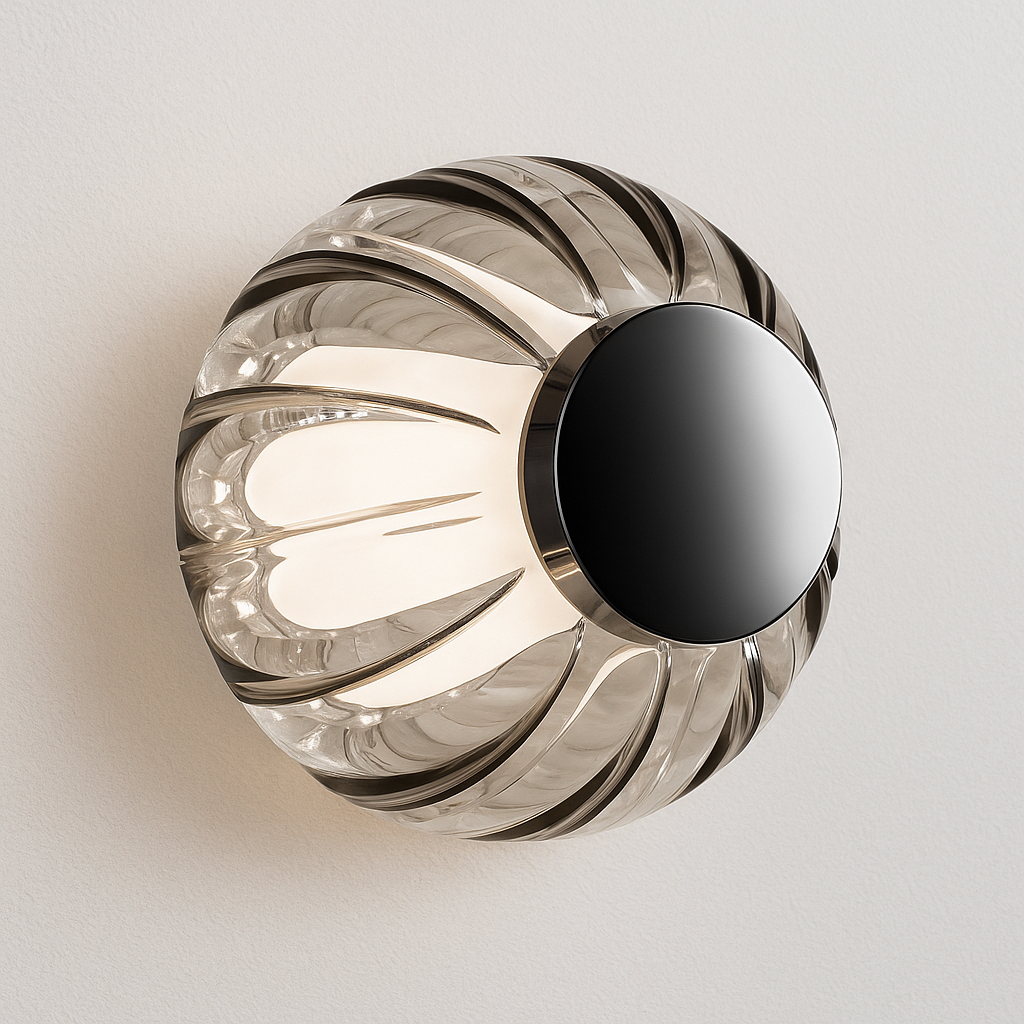 Luminária Arandela Moderna Minimalista Articulada LED Vidro Vascollen