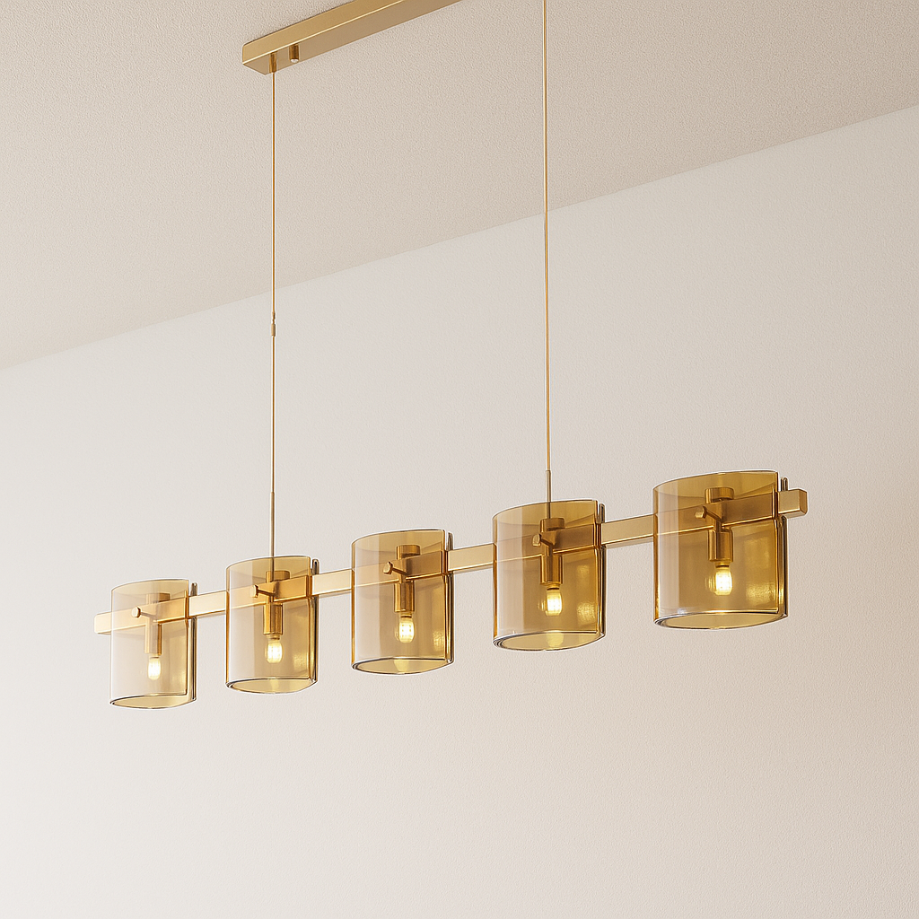 Luminária Pendente Moderno Minimalista Linear Retangular Vidro Flux