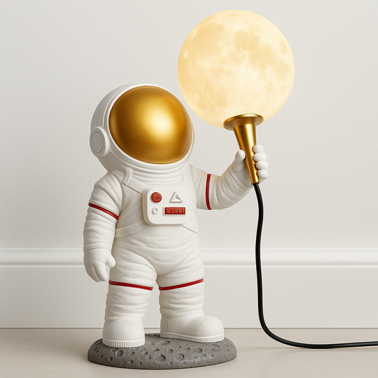 Luminária de Mesa Moderna Minimalista Infantil Astronauta Moon