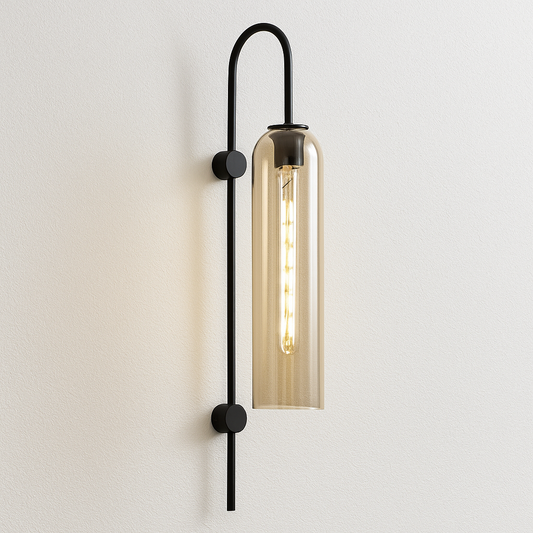Luminária Arandela Moderna Minimalista Metal Vidro Myna