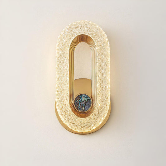 Luminária Arandela Moderna Clássica Cristal Dourado Samply