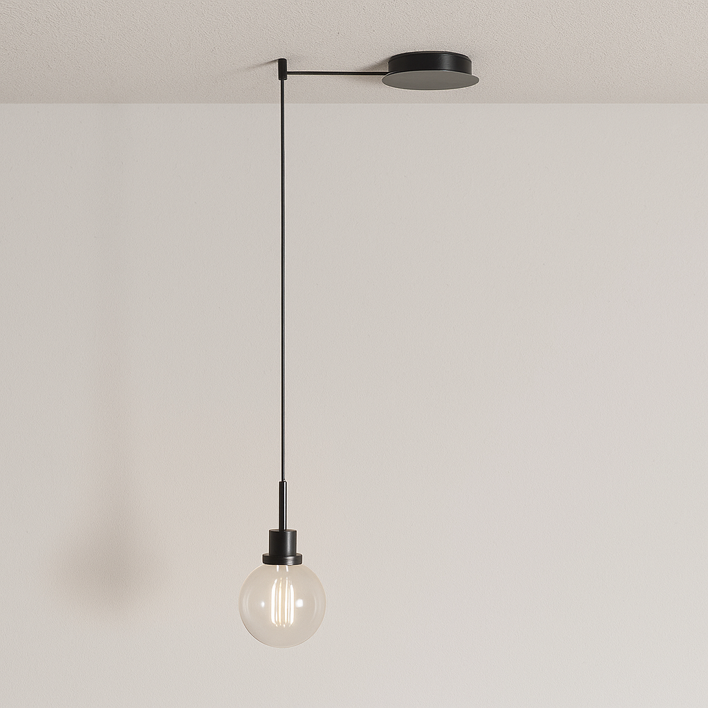 Luminária Pendente Moderna Minimalista LED Alumínio Vidro Tavo