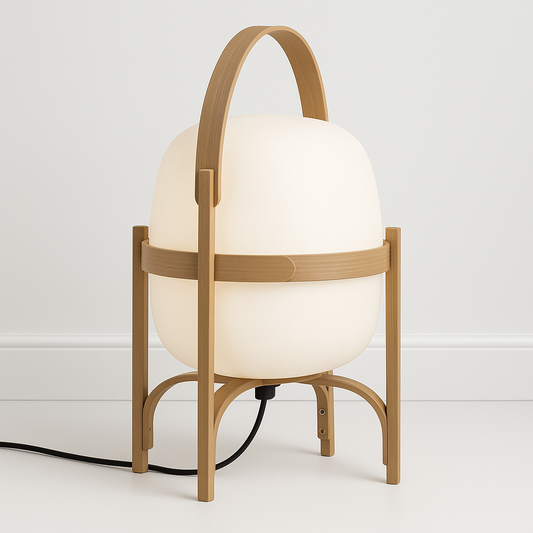Luminária de Mesa Abajur Madeira Moderna Minimalista Tapajós