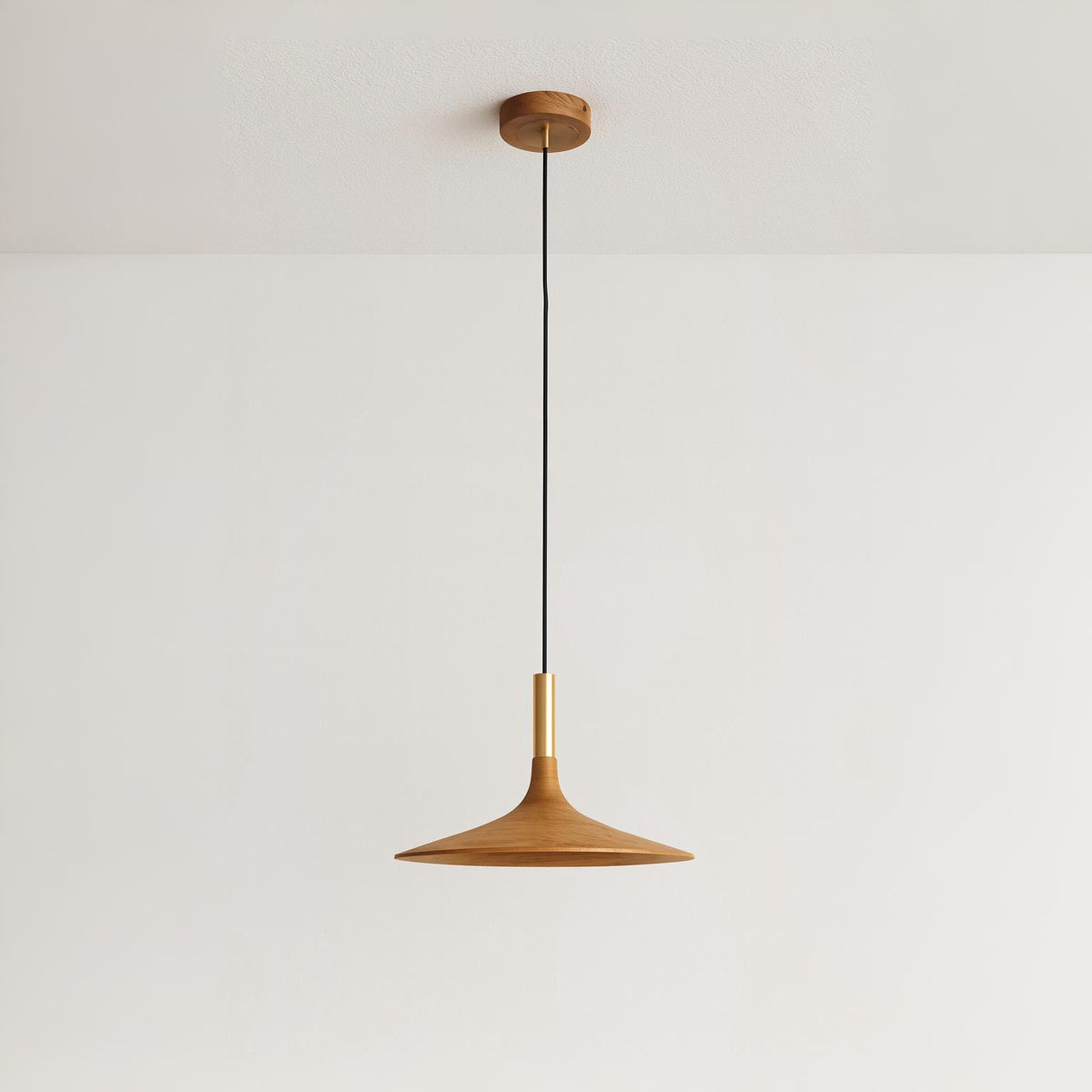 Luminária Pendente Moderna Minimalista LED Madeira Filant