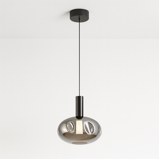 Luminária Pendente Moderna Minimalista LED Metal Vidro Ilá