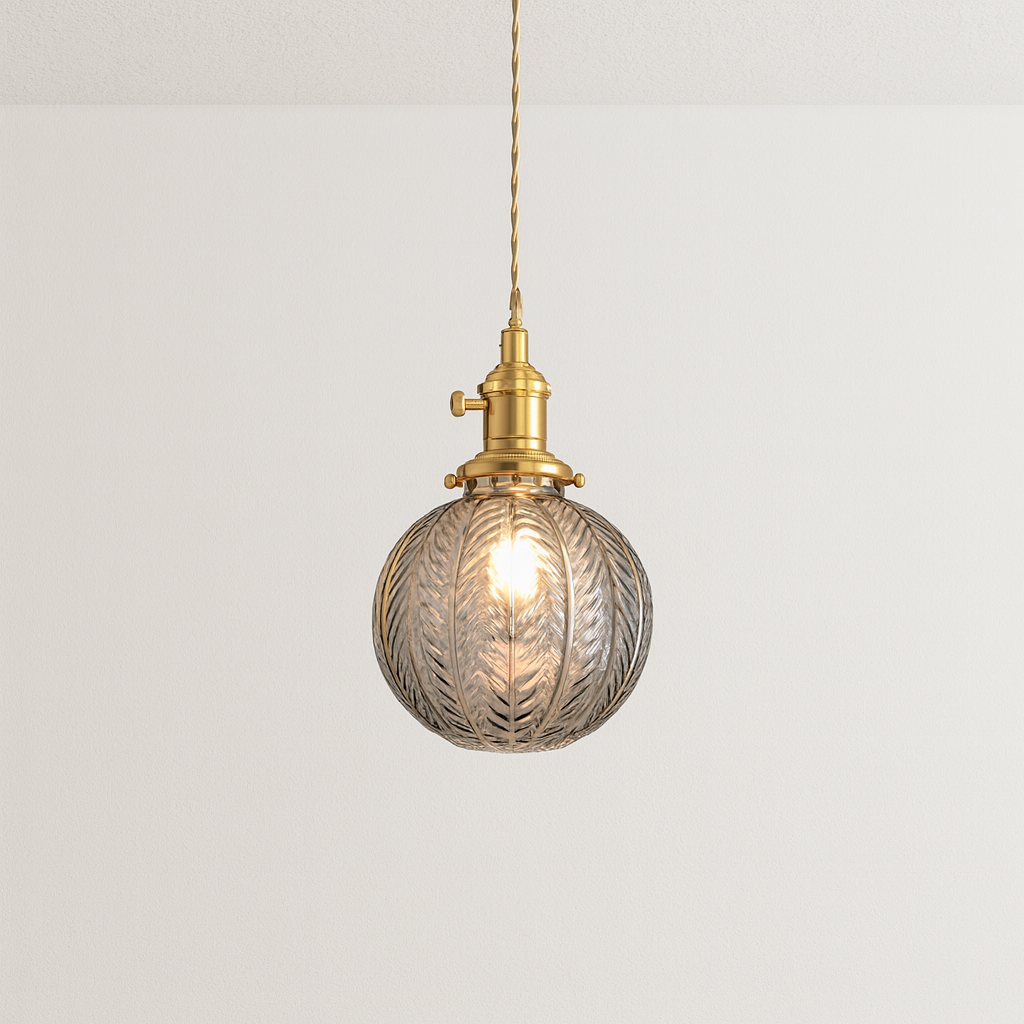  Luminária Pendente Moderna Minimalista Vidro Nervi