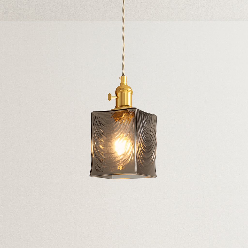  Luminária Pendente Moderna Minimalista Vidro Nervi